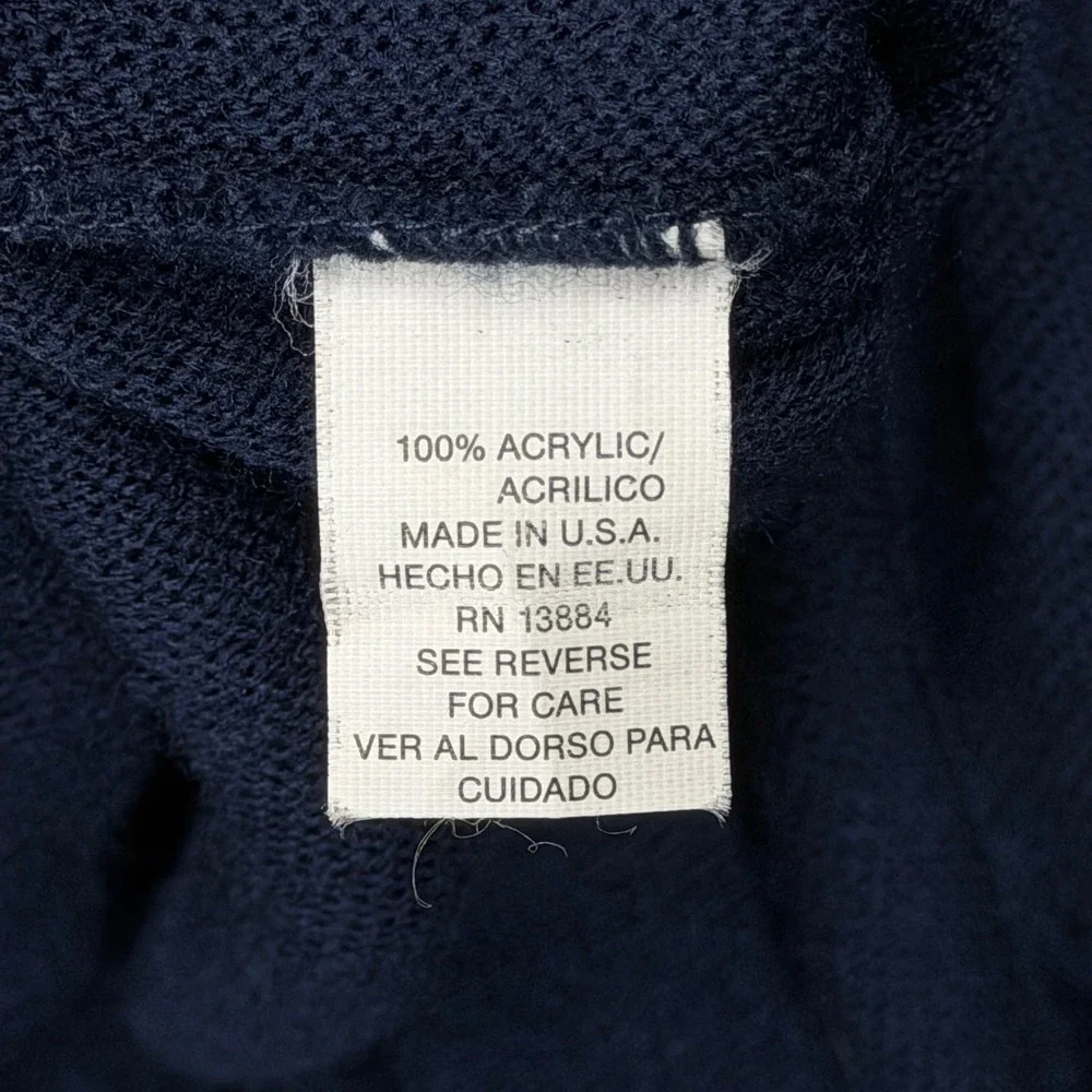 Vintage Izod Sweater Vest Mens XL Blue Acrylic V-Neck Golf Preppy Made In USA